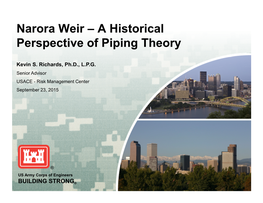 Narora Weir – a Historical Perspective of Piping Theory