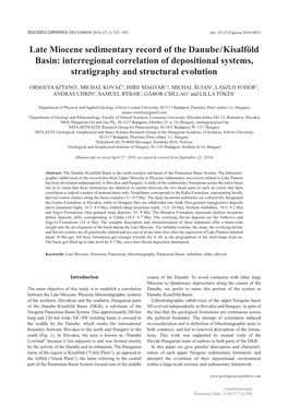 Late Miocene Sedimentary Record of the Danube / Kisalföld Basin: Interregional Correlation of Depositional Systems, Stratigraphy and Structural Evolution