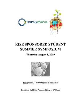 2019 RISE Symposium Abstract Book