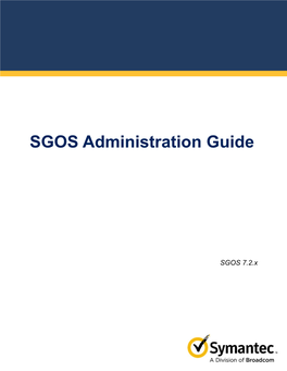 SGOS Administration Guide (7.2.X)