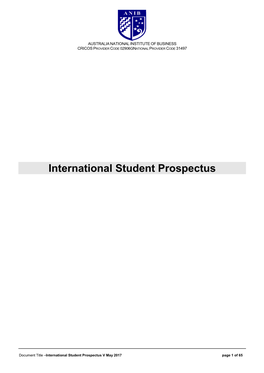 International Student Prospectus
