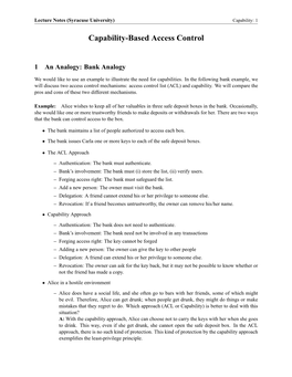 Capability-Based Access Control