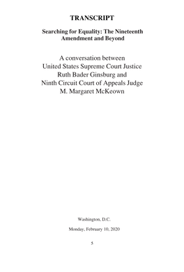 Searching for Equality: the Nineteenth Amendment and Beyond