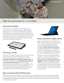Meet the New Surface Pro 7+ for Federal