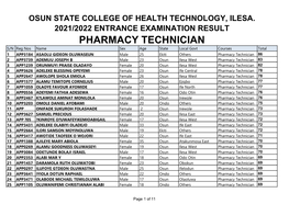 Pharmacy Technician