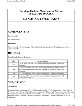 San Juan Colorado Page 1 of 10