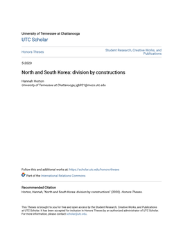 North and South Korea: Division by Constructions