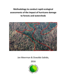 2016: Methodology to Conduct Rapid Ecological Assessments of The