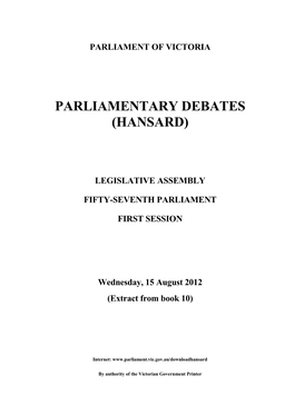 Parliamentary Debates (Hansard)