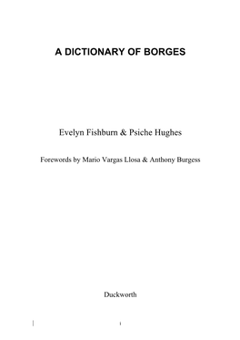 A Dictionary of Borges
