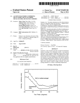 (12) United States Patent (10) Patent No.: US 8,715,853 B1 Vajo Et Al