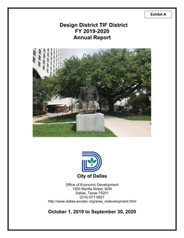 Design District TIF District FY 2019-2020 Annual Report