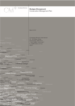 Mudgee Showground Conservation Management Plan