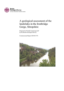 A Geological Assessment of the Landslides in the Ironbridge Gorge, Shropshire