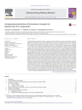 Computational Prediction of Formulation Strategies for Beyond-Rule-Of-5 Compounds☆