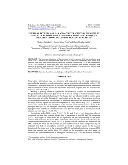 Interplay Between N∙∙∙H, N∙∙∙X and Π∙∙∙X Interactions in the Complex Pairing of Pyrazine with Hypohalous Acid