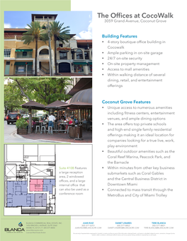 The Offices at Cocowalk 3059 Grand Avenue, Coconut Grove