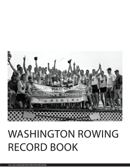 Washington Rowing Record Book