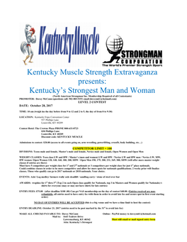 Kentucky's Strongest Man and Woman