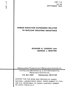 LMF-112 Human Radiation Exposures Related to Nuclear Weapons.PDF