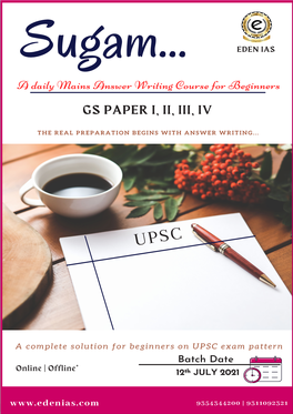 A Daily Mains Answer Writing Course for Beginners GS PAPER I, II, III, IV