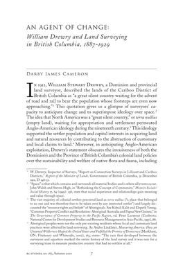 William Drewry and Land Surveying in British Columbia, 1887-1929