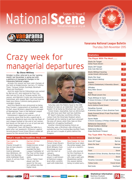 Crazy Week for Managerial Departures