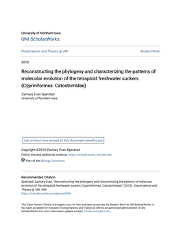 Reconstructing the Phylogeny and Characterizing the Patterns of Molecular Evolution of the Tetraploid Freshwater Suckers (Cypriniformes: Catostomidae)