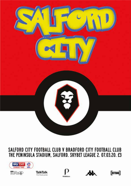 Salford City Vs Bradford City Programme