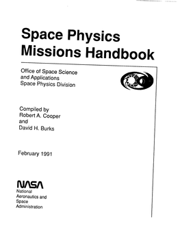 Space Physics Missions Handbook