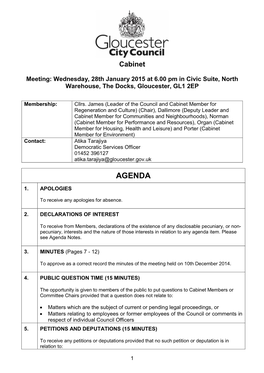 (Public Pack)Agenda Document for Cabinet, 28/01/2015 18:00