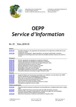 EPPO Reporting Service