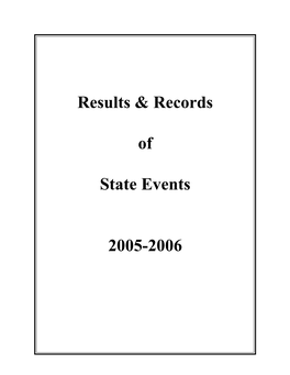 Results & Records of State Events 2005-2006