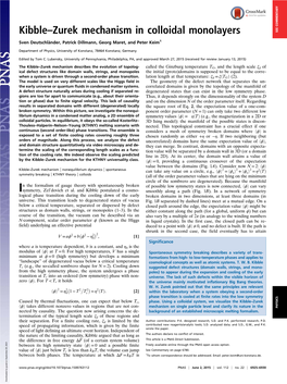 Kibble–Zurek Mechanism in Colloidal Monolayers SEE COMMENTARY