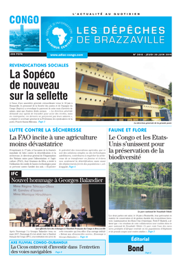 La Sopéco De Nouveau Sur La Sellette