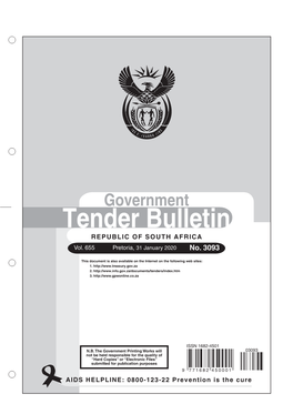 3093 31-1 Tenderbulletin