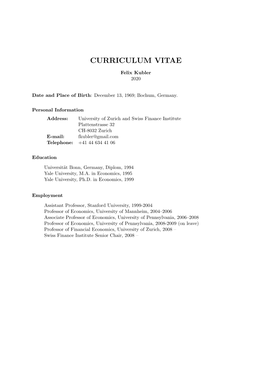 Curriculum Vitae