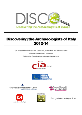 Discovering the Archaeologists of Italy 2012-14