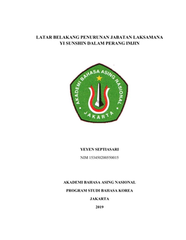 Latar Belakang Penurunan Jabatan Laksamana Yi Sunshin Dalam Perang Imjin