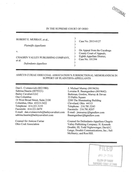 Case No. 2015-0127 Plaintiffs-Appellants ) ) V