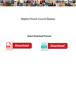 Baptist Church Council Bylaws