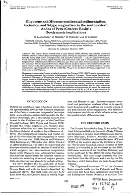 Oligocene and Miocene Continental Sedimentation, Tectonics, and S