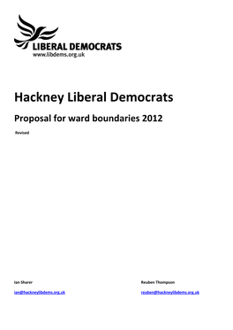 Hackney Liberal Democrats Proposal for Ward Boundaries 2012