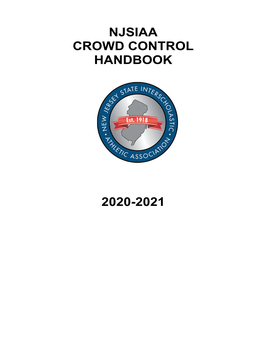 Njsiaa Crowd Control Handbook 2020-2021