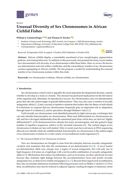 Unusual Diversity of Sex Chromosomes in African Cichlid Fishes