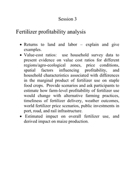 Fertilizer Profitability Analysis