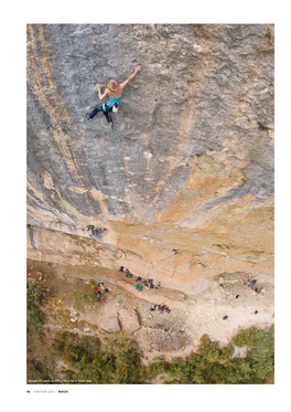 ROCK Monique 40-Metres up Fish Eye (8C Or 33) at Oliana, Spain