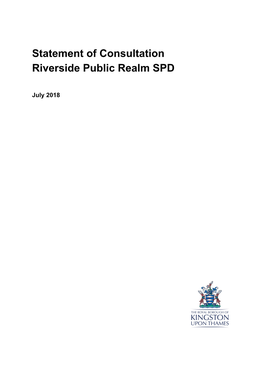 Statement of Consultation Riverside Public Realm SPD