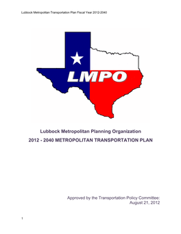 2040 Metropolitan Transportation Plan (MTP:2040)