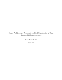 Causal Architecture, Complexity and Self-Organization in Time Series and Cellular Automata